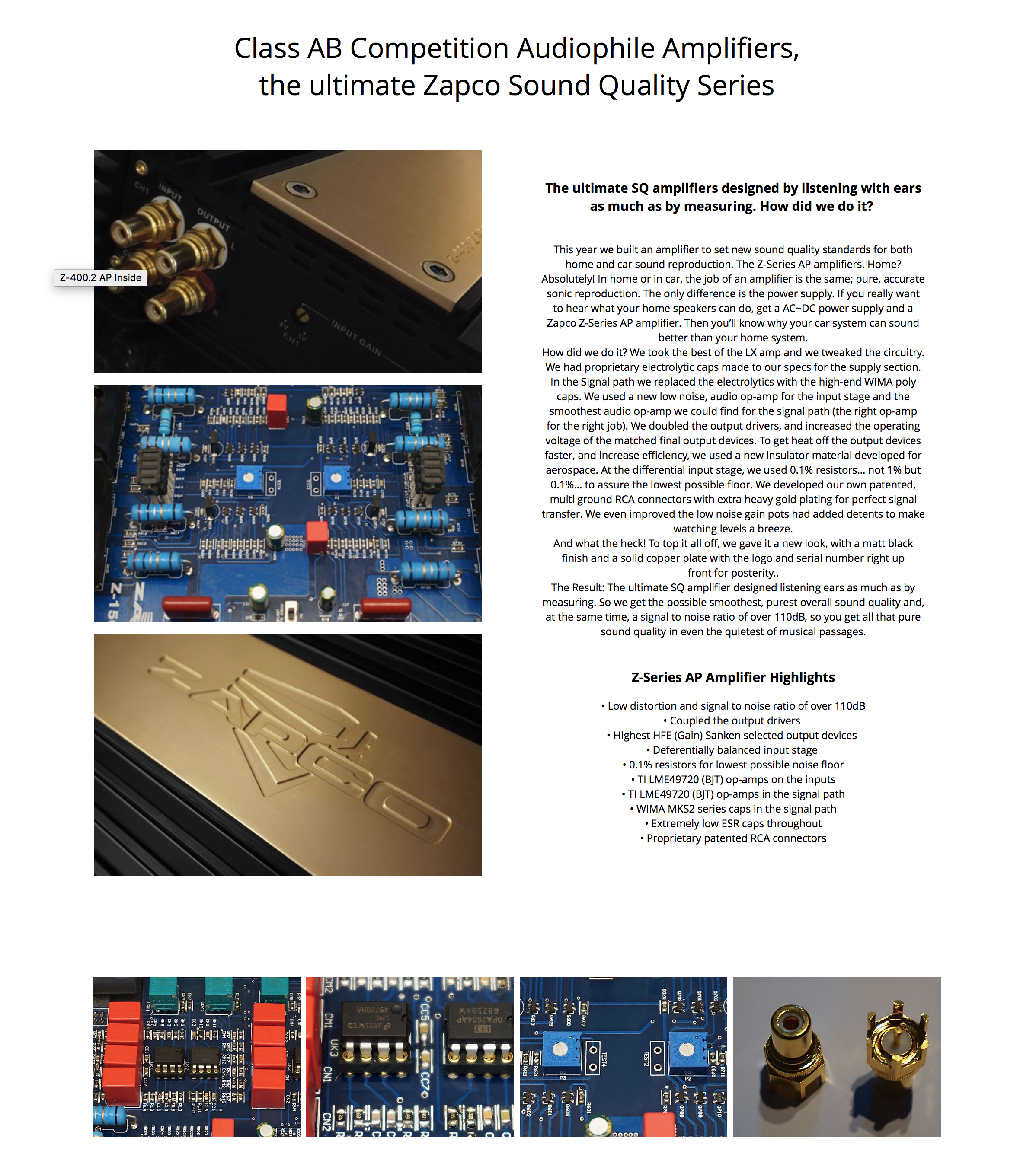 Zapco Z-400.2 AP Amplifier